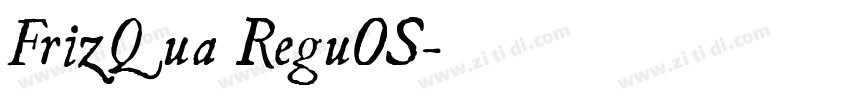 FrizQua ReguOS字体转换